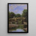 Pont sur une rivière - Santiago Rusiñol — inramlat konstverk på väggen