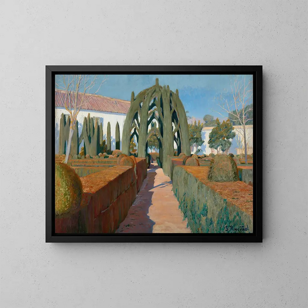 Le Jardin de la Danseuse Granada - Santiago Rusiñol — inramlat konstverk på väggen
