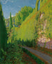 Trädgård i Sa Coma Valdemosa - Santiago Rusiñol — vy av konstverket