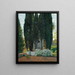La Fontaine des Cyprès - Santiago Rusiñol — inramlat konstverk på väggen