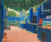 La cour bleue d'Arenys - Santiago Rusiñol — vy av konstverket