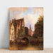 Scen i Amsterdam av Elias Pieter van Bommel — väggpresentation av konstverket