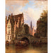 Scen i Amsterdam av Elias Pieter van Bommel — visat i en interiör