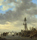 en isscen nära ett träobservationsdäck - Jan van Goyen — vy av konstverket