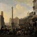 Scène de marché romaine - Johannes Lingelbach — vy av konstverket