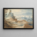 Château sur le Rivage - Ecole de Pieter Bruegel l'Ancien — inramlat konstverk på väggen
