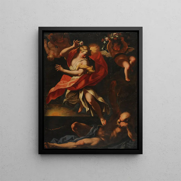 Aurora och Thyton - Sebastiano Ricci — inramlat konstverk på väggen