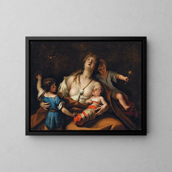 Charité - Sebastiano Ricci — inramlat konstverk på väggen