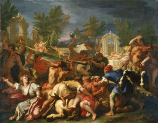 La bataille des Lapithes et des Centaures - Sebastiano Ricci — vy av konstverket
