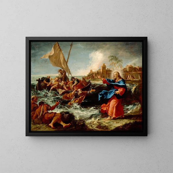 La Pêche miraculeuse - Sebastiano Ricci — inramlat konstverk på väggen