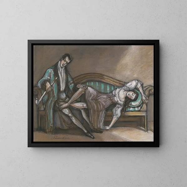 Amants - Sergey Yurievich Sudeikin — inramlat konstverk på väggen