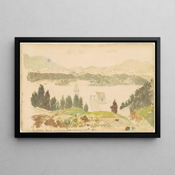 Seth Eastman - Constitution Island and Foundry from West Point New York.webp