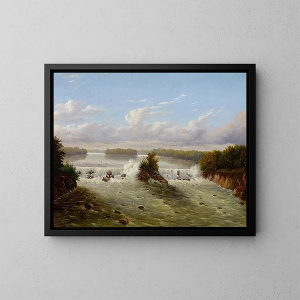 Les chutes de Saint-Antoine - Seth Eastman — inramlat konstverk på väggen