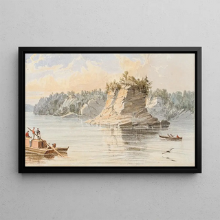Seth Eastman - The Grand Tower 80 Miles Above the Mouth of the Ohio 64.webp