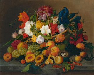 Frukt och blommor - Severin Roesen — vy av konstverket