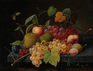 Severin Roesen - Fruit Still Life with Moth.webp