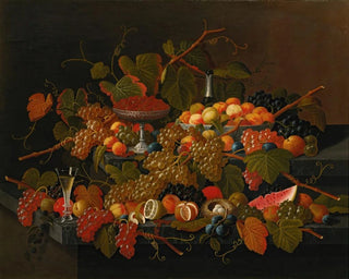 Severin Roesen - Still Life With Fruit And Champagne.webp