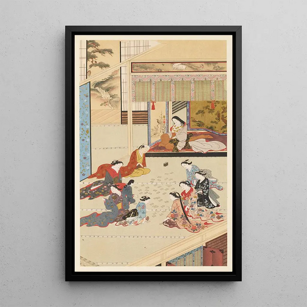 utvalda mästerverk från Ukiyo-e-skolan Pl01 - Shinichi Tajima — inramlat konstverk på väggen