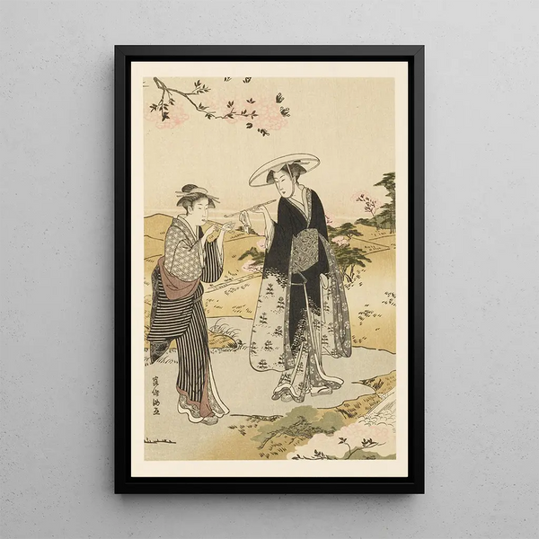 utvalda mästerverk från Ukiyo-e-skolan Pl12 - Shinichi Tajima — inramlat konstverk på väggen
