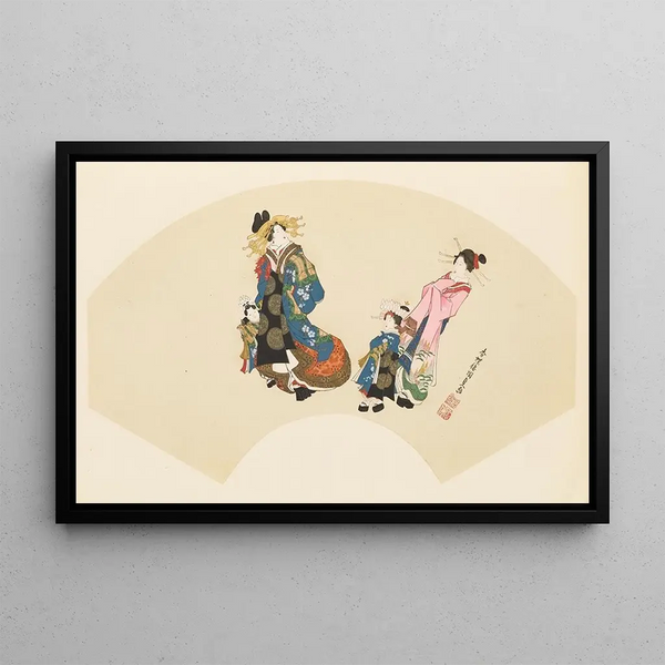 Utvalda mästerverk från Ukiyo-e-skolan Pl19 - Shinichi Tajima — inramlat konstverk på väggen