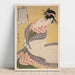 Reproduktion av målningen Shira-uchikake - Den vita överkappan - Kitagawa Utamaro