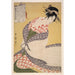Reproduktion av målningen Shira-uchikake - Den vita överkappan - Kitagawa Utamaro