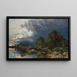 Sidney Richard Percy - Spring An Approaching Shower.webp