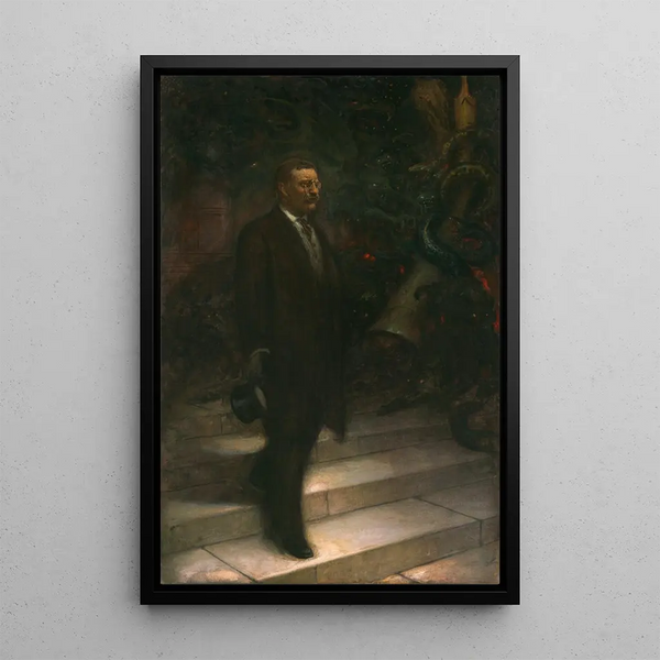 Theodore Roosevelt - Sigismund de Ivanowski — inramlat konstverk på väggen