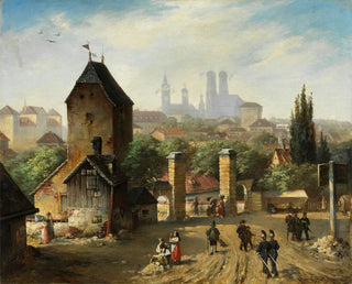 Vue de Munich - Sigmund Eggert — vy av konstverket