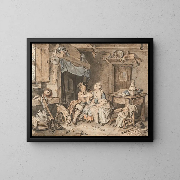 La joyeuse famille - Sigmund Freudenberger — inramlat konstverk på väggen