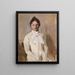Portrait de Valborg Nicolaysen la sœur des artistes - Signe Scheel — inramlat konstverk på väggen