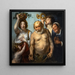 Silène och de fyra årstiderna - Jacob Jordaens — inramlat konstverk på väggen