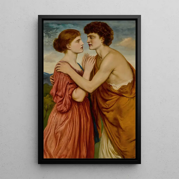 Damon och Aglaé - Simeon Solomon — inramlat konstverk på väggen