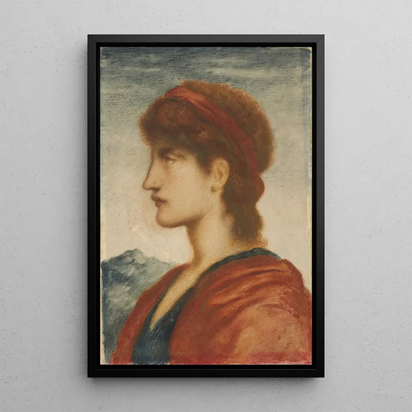 Tête - Simeon Solomon — inramlat konstverk på väggen