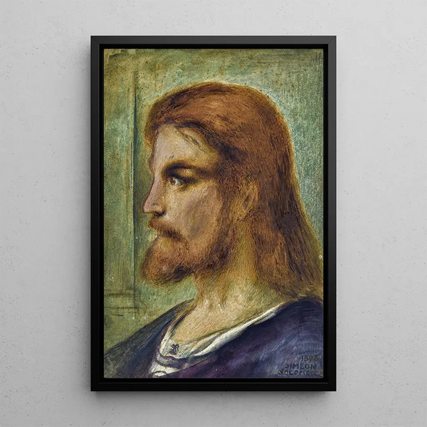 Tête du Christ - Simeon Solomon — inramlat konstverk på väggen