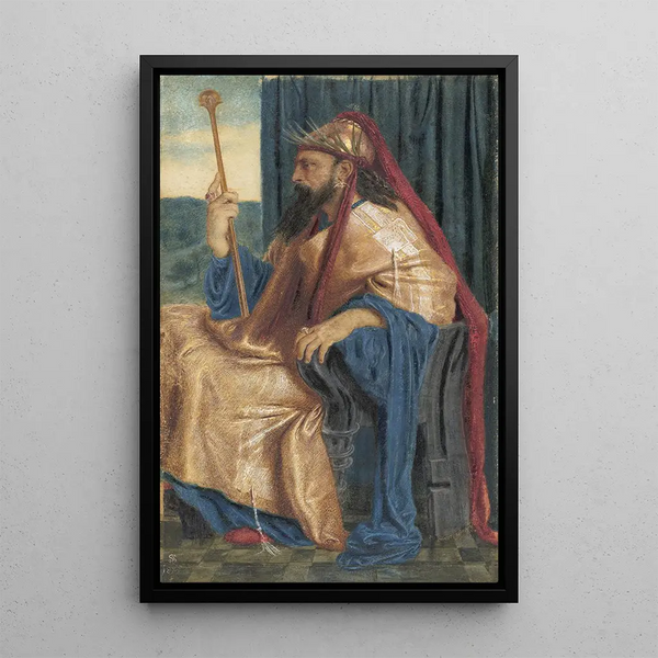 kung Salomo - Simeon Solomon — inramlat konstverk på väggen