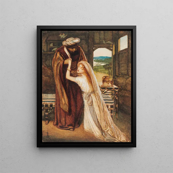Ruth och Boaz - Simeon Solomon — inramlat konstverk på väggen