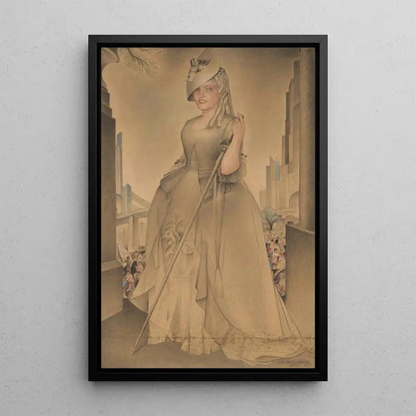 Portrait de Gloria Swanson - Simkha Simkhovitch — inramlat konstverk på väggen