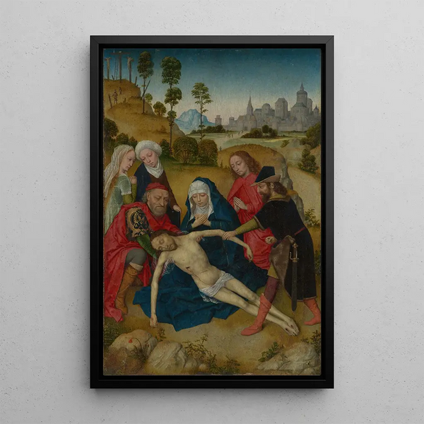 La Lamentation du Christ - Simon Marmion — inramlat konstverk på väggen