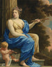 Euterpe, musikens och den lyriska poesins musa - Simon Vouet — vy av konstverket