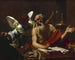 Saint Jérôme och ängeln - Simon Vouet — vy av konstverket