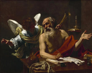 Saint Jérôme och ängeln - Simon Vouet — vy av konstverket