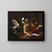 Saint Jérôme och ängeln - Simon Vouet — inramlat konstverk på väggen