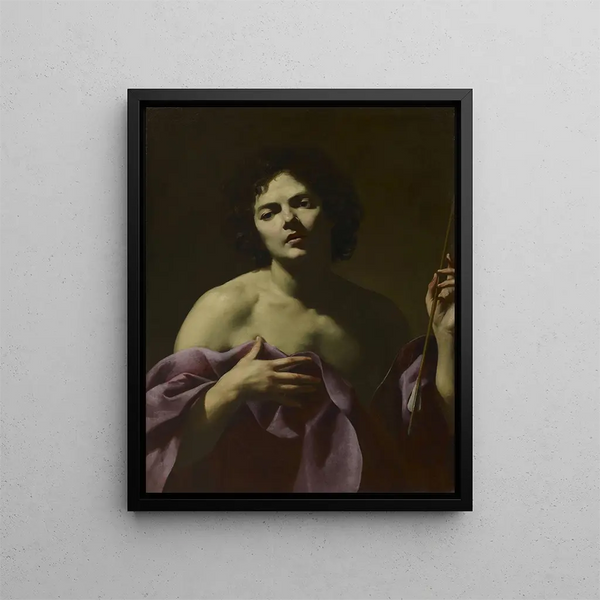Saint Sébastien - Simon Vouet — inramlat konstverk på väggen
