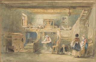 Sir David Wilkie - The Interior of Pitlessie Mill with a Man Sieving Corn.webp