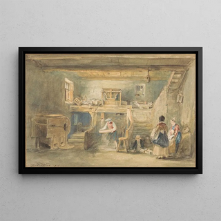 Sir David Wilkie - The Interior of Pitlessie Mill with a Man Sieving Corn.webp