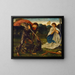 La lutte de saint Georges contre le dragon VI - Sir Edward Coley Burne-Jones — inramlat konstverk på väggen