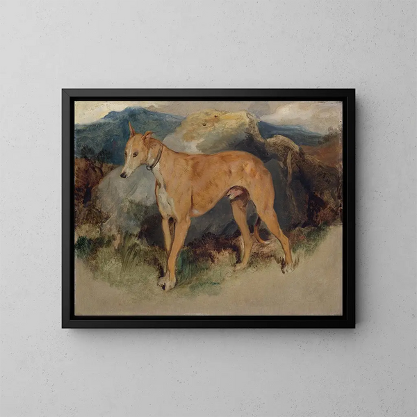 En skotsk jakt-hund - Sir Edwin Henry Landseer — inramlat konstverk på väggen