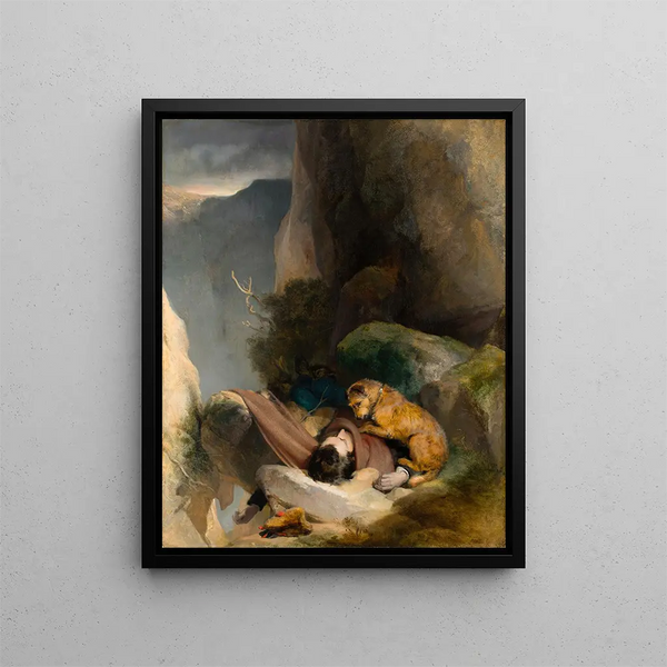 Pièce jointe - Sir Edwin Henry Landseer — inramlat konstverk på väggen