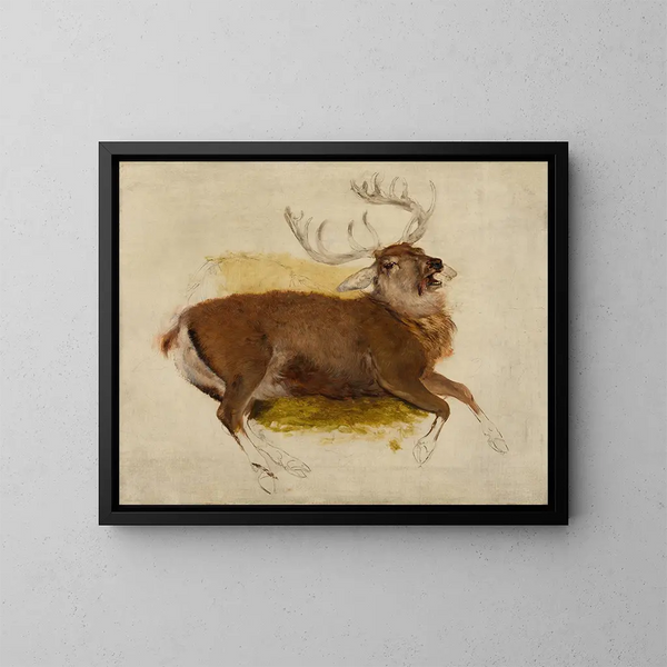 döende hjort - Sir Edwin Henry Landseer — inramlat konstverk på väggen